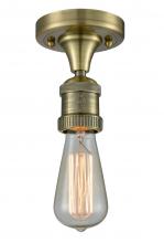 Innovations Lighting 517-1C-AB-LED - Bare Bulb - 1 Light - 5 inch - Antique Brass - Semi-Flush Mount