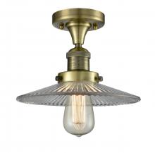 Innovations Lighting 517-1CH-AB-G2 - Halophane - 1 Light - 9 inch - Antique Brass - Semi-Flush Mount