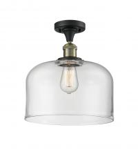 Innovations Lighting 517-1CH-BAB-G72-L - Bell - 1 Light - 12 inch - Black Antique Brass - Semi-Flush Mount