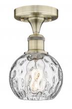 Innovations Lighting 616-1F-AB-G1215-6 - Athens Water Glass - 1 Light - 6 inch - Antique Brass - Semi-Flush Mount