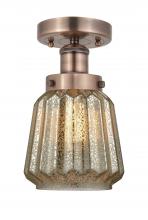  616-1F-AC-G146 - Chatham - 1 Light - 7 inch - Antique Copper - Semi-Flush Mount