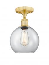 Innovations Lighting 616-1F-SG-G122-8 - Athens - 1 Light - 8 inch - Satin Gold - Semi-Flush Mount