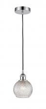 Innovations Lighting 616-1P-PC-G122C-6CL - Athens - 1 Light - 6 inch - Polished Chrome - Cord hung - Mini Pendant