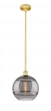  616-1S-SG-G556-12SM - Rochester - 1 Light - 12 inch - Satin Gold - Cord hung - Mini Pendant