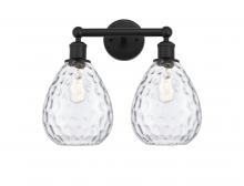  616-2W-BK-G372 - Waverly - 2 Light - 17 inch - Matte Black - Bath Vanity Light