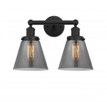  616-2W-BK-G63 - Cone - 2 Light - 15 inch - Matte Black - Bath Vanity Light