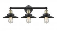 Innovations Lighting 616-3W-BAB-M6-BK - Edison - 3 Light - 26 inch - Black Antique Brass - Bath Vanity Light