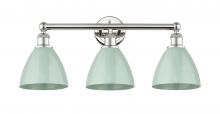  616-3W-PN-MBD-75-SF - Plymouth - 3 Light - 26 inch - Polished Nickel - Bath Vanity Light