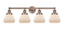  616-4W-AC-G171 - Fulton - 4 Light - 34 inch - Antique Copper - Bath Vanity Light