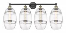  616-4W-BAB-G557-8CL - Vaz - 4 Light - 35 inch - Black Antique Brass - Bath Vanity Light