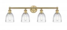  616-4W-BB-G442 - Brookfield - 4 Light - 33 inch - Brushed Brass - Bath Vanity Light