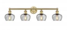  616-4W-BB-G92 - Fenton - 4 Light - 34 inch - Brushed Brass - Bath Vanity Light