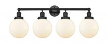 Innovations Lighting 616-4W-BK-G201-8 - Beacon - 4 Light - 35 inch - Matte Black - Bath Vanity Light