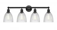  616-4W-BK-G382 - Castile - 4 Light - 33 inch - Matte Black - Bath Vanity Light