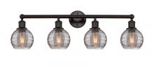  616-4W-OB-G1213-6SM - Athens Deco Swirl - 4 Light - 33 inch - Oil Rubbed Bronze - Bath Vanity Light