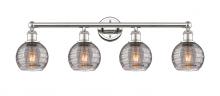  616-4W-PN-G1213-6SM - Athens Deco Swirl - 4 Light - 33 inch - Polished Nickel - Bath Vanity Light