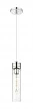  617-1P-PC-G617-11SDY - Boreas - 1 Light - 3 inch - Polished Chrome - Cord Hung - Mini Pendant