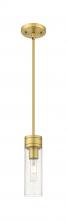  617-1S-BB-G617-8SDY - Boreas - 1 Light - 3 inch - Brushed Brass - Stem Hung - Mini Pendant