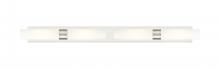  617L-4W-SN-G617-11SWH - Boreas - 4 Light - 51 inch - Satin Nickel - Bath Vanity Light