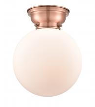 Innovations Lighting 623-1F-AC-G201-10 - Beacon - 1 Light - 10 inch - Antique Copper - Flush Mount