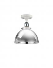  916-1C-WPC-MFD-10-PC - Derby - 1 Light - 10 inch - White Polished Chrome - Semi-Flush Mount