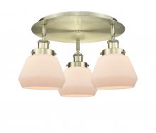 Innovations Lighting 916-3C-AB-G171 - Fulton - 3 Light - 19 inch - Antique Brass - Flush Mount