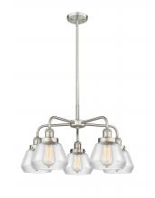 Innovations Lighting 916-5CR-SN-G172 - Fulton - 5 Light - 26 inch - Satin Nickel - Chandelier