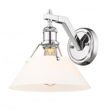 Golden 3306-1W CH-OP - Orwell CH 1 Light Wall Sconce in Chrome with Opal Glass