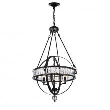 CWI Lighting 9957P20-4-101 - Arkansas 4 Light Chandelier With Black Finish