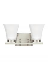 Generation Lighting 4411602EN3-962 - Bayfield contemporary 2-light LED indoor dimmable bath vanity wall sconce in brushed nickel silver f