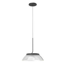  PD51612-BK/LG - Magellan 12-in Black/Clear Acrylic Light Guide LED Pendant