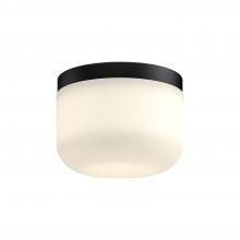  FM53005-BK/OP - Mel 5-in Black/Opal Glass LED Flush Mount