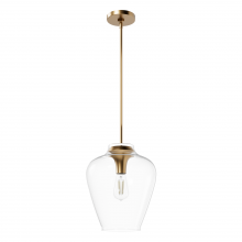 Hunter 45234 - Hunter Vidria Alturas Gold with Clear Glass 1 Light Pendant Ceiling Light Fixture