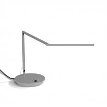 Koncept Inc ZBD3100-D-SIL-PWD - Z-Bar Mini Desk Lamp Gen 4 (Daylight White Light; Silver) with 9&#34; Power Base (USB and AC outlets