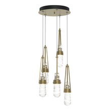  131120-SKT-STND-84-YJ0434 - Link 5-Light Blown Glass Pendant