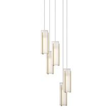 Hubbardton Forge 131124-SKT-LONG-86-GG0065 - Exos Glass 5-Light Pendant