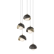  131125-SKT-LONG-84-14-GG0711 - Brooklyn 5-Light Double Shade Pendant