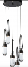 Hubbardton Forge 131127-SKT-LONG-20-ZM0434 - Link 5-Light Clear Glass Pendant