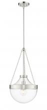 Millennium 20101-PN - Clarra 1-Light Pendant Light Polished Nickel