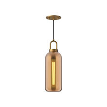 Alora Lighting PD401505AGCP - Soji 5-in Aged Gold/Copper Glass 1 Light Pendant