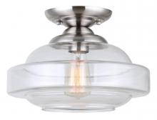 Canarm IFM459B13BN - Chicago 1 Light Flush Mount, Nickel Finish