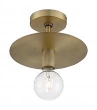 Nuvo 60/7244 - Bizet - 1 Light Semi-Flush with- Vintage Brass Finish