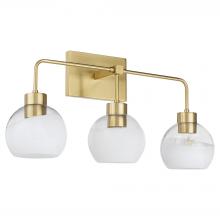 Quorum 532-3-180 - Lacy 3 Light with Layered White Glass |Aged Brass