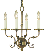 Framburg 2374 BN - 4-Light Brushed Nickel Jamestown Mini Chandelier