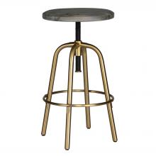 Uttermost 22976 - Revolve Brass Counter Stool