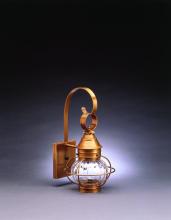 Northeast Lantern 2511-AB-MED-OPT - Caged Onion Wall Antique Brass Medium Base Socket Optic Glass