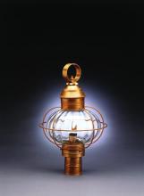 Northeast Lantern 2543-AB-LT3-OPT - Caged Onion Post Antique Brass 3 Candelabra Sockets Optic Glass