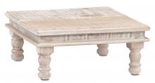 Currey 1200-0253 - Kenton Square Whitewash Tea Table