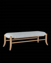 Currey 7000-1002 - Melanie Blonde Bench, Greenlight Powder