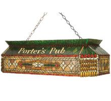 Meyda White 102894 - 40"L Personalized Porter's Pub Oblong Pendant